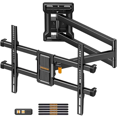 Limited-time offer: Perlegear Long Reach 700 mm TV Wall Bracket with ±90° Swivel, Corner TV Bracket for 32-65″ TVs up to 60 KG, Dual Tilt Adjustment, Max VESA 400x400mm, Cable Management PGMF24B from 69.99 GBP to 40.26 GBP (save 42%)