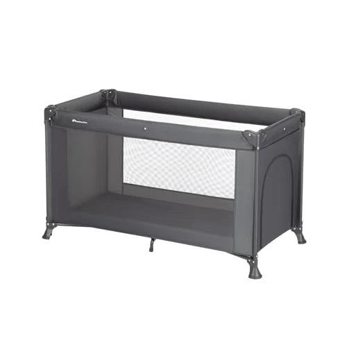Offerta a tempo: Bebeconfort Sweet Dreams Lettino da Campeggio per Bambini 0 - 3 anni (15 kg), Lettino Neonato da Viaggio Pieghevole Leggero, Materasso Imbottito, Finestra Laterale, Chiusura Compatta, Mineral Graphite - 41% da 69.99 € a 40.99 €