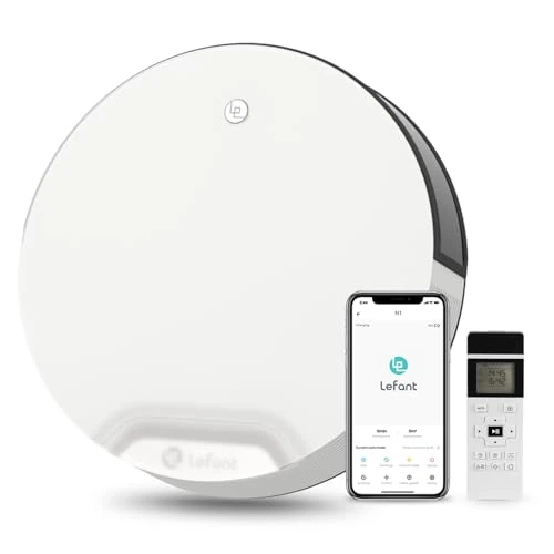LEFANT N1R Robotstofzuiger, zuigvermogen 4500 Pa, tot 165 minuten looptijd, 4 reinigingsmodi, bestuurd met afstandsbediening, ideaal voor dierenharen