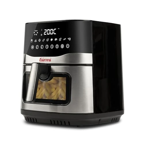 Girmi FG90 Ecofrit Premium Air Fryer, 2200 W, 9 L, Dual Resistor, Digital Display, Black