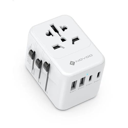 Offerta a tempo: NOVOO Adattatore Universale da Viaggio, PD 21W, 2 USB-C e 2 USB-A - 28% da 19.99 € a 14.45 €