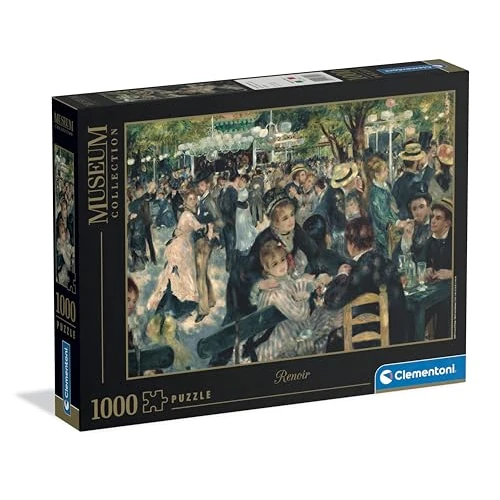 Clementoni - Puzzle 1000 Pezzi Arte per Adulti e Ragazzi, Museum Collection, Tema Bal au Moulin de la Galette di Renoir, Idea Regalo Uomo e Donna, Made in Italy, 70x50 cm, 37091