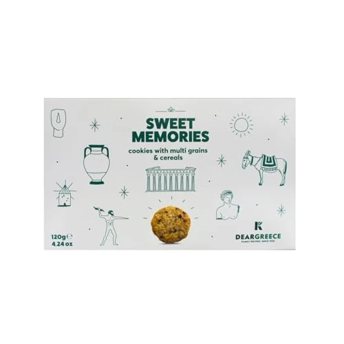 Dear Greece “Sweet Memories” – Biscotti Greci Artigianali ai Multicereali, Ricetta Tradizionale – 2×120 g (Totale: 240g)