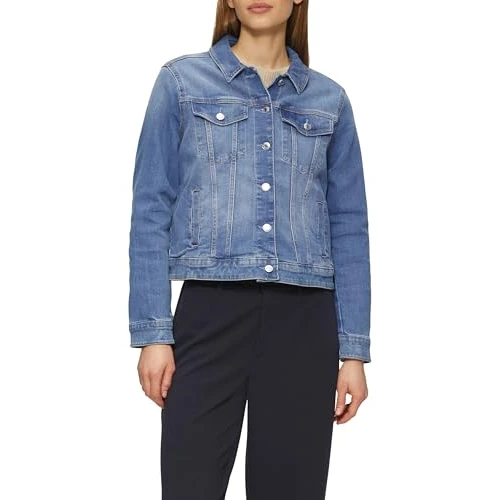 s.Oliver Women's Denim Jacket with Pockets - Classic & Timeless for Everyday Use, blue, 12