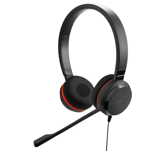 Jabra Evolve 30 II Casque Filaire stéréo certifié Microsoft Teams avec unité de contrôle d'appel, Microphone antibruit, indicateurs LED, Excellente qualité sonore – USB-C/A Noir