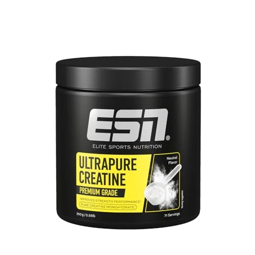 ESN Ultrapure Creatine Monohydrate, 250 g, 71 Portionen, Creatin Pulver, mikrofein & optimal löslich, vegan - made in Germany (Design kann variieren)