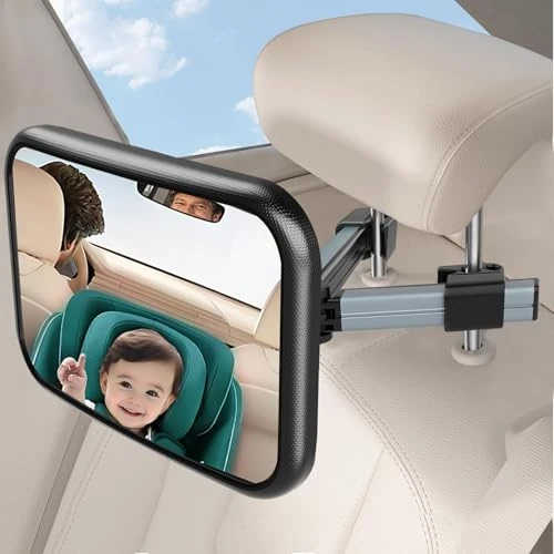Tijdelijke aanbieding: SURFOU Auto Baby Spiegel, Achterbank Ruiten, Kinder Autospiegel, Babyspiegel voor Kinderstoel, Veiligheidsachteruitkijkspiegel Kinderen, Achterzitspiegel Babyschalen, Duidelijk zicht en stabiliteit van 19.99 EUR naar 16.14 EUR (korting 19%)