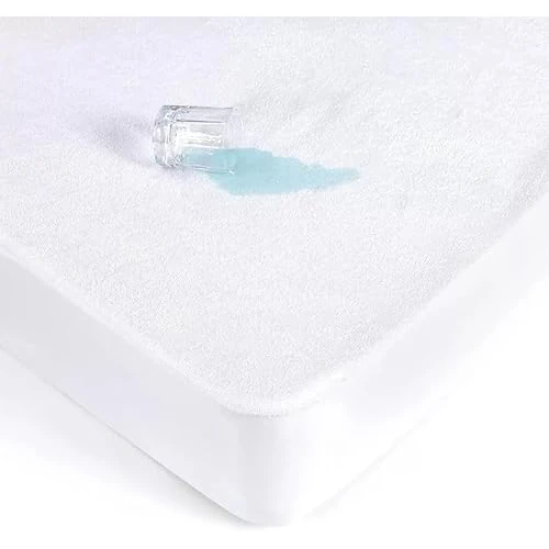 GX GARGIX Coprimaterasso Igienico Impermeabile Sanitario PVC, Elasticizzato, Lavabile, Varie Misure, Bianco (Matrimoniale)