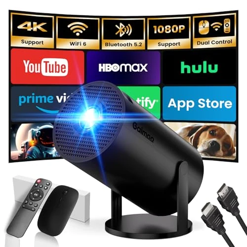 Offerta a tempo: Mini Proiettore 4K Full HD 1080P Supporta WiFi 6 Bluetooth 5.4, Nero - 39% da 108.99 € a 66.99 €