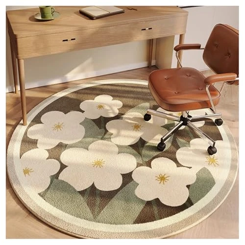 Offerta a tempo: Ergocar Bomisian Style Round Carpet Retro Carpet Ultra-Sottile Morbido Antiscivolo Lavabile Adatto Per Camera Da Letto, Ingresso, Sala Da Pranzo, Dormitorio Per Famiglie - 42% da 56.99 € a 32.99 €