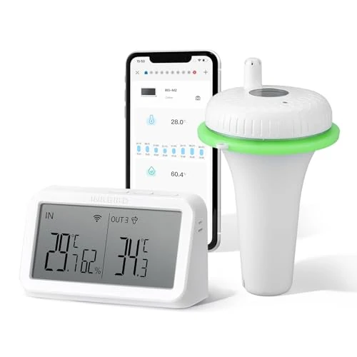 Offerta a tempo: Inkbird Termometro Piscina WiFi con Passerella, Monitor Interno con Sensore di Temperatura e Umidità, Monitoraggio 9 Canali, Controllo App, Avviso Notifica - 0.00% da 65.99 € a 65.99 €