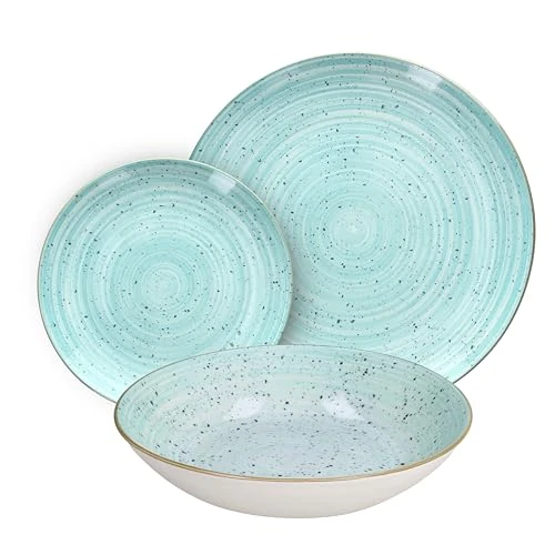 Offerta a tempo: Tognana Pepper Bamboo, Servizio piatti 18 pezzi per 6 persone, Porcellana, Verde - 23% da 85.33 € a 65.99 €