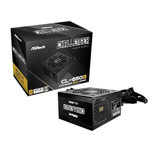 Offerta a tempo: Fonte di alimentazione ASROCK CL-650G, PSU,650W, 80 Plus Gold,120 mm, Active PFC,PCI-E (6+2 Pin) x4, SATA (5 Pin) x4 - 0.00% da 61.84 € a 61.84 €