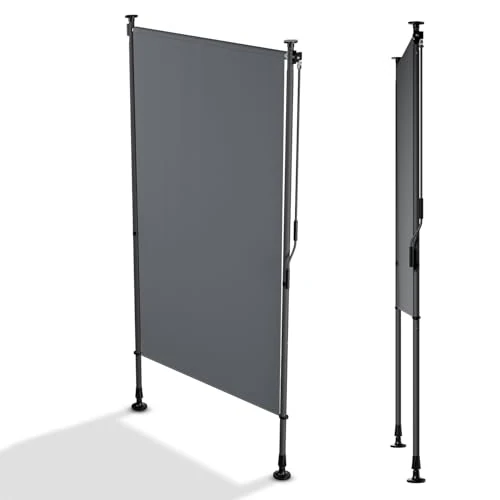 Offerta a tempo: Juskys Tenda Verticale Barbados 100x310 cm - Tenda a pinza estensibile, protezione solare e visiva, resistente alle intemperie e ai raggi UV, idrorepellente - Grigio - 35% da 99.99 € a 64.99 €