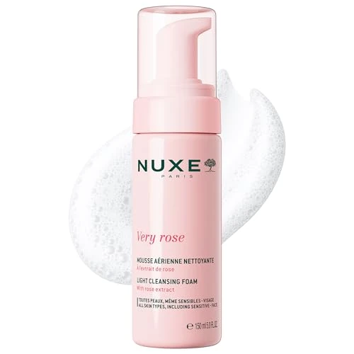 Limited-time offer: Nuxe Very Rose Cleansing Foam 150ml - with Rose Extract | Gentle Foaming Face Wash, Hydrating & Soothing Cleanser for All Skin Types, Softening Daily Facial Cleanser from 18.00 £ to 15.30 £ (save 15%)