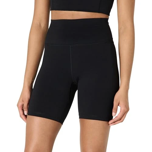Offerta a tempo: Amazon Essentials Pantaloncini Biker da Yoga in Morbidissimo Tessuto Tecnico FormFlex, a Vita Alta Donna, Nero, XL - 0.00% da 15.13 € a 15.13 €