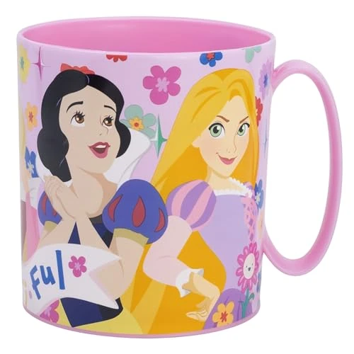 Offerta a tempo: Stor Tazza Bambini Plastica Principesse Disney 390ml - Adatta Microonde, Resistente e Riutilizzabile per Bambini - 52% da 8.29 € a 3.99 €