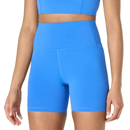 Offerta a tempo: Amazon Essentials Pantaloncini Biker da Yoga in Morbidissimo Tessuto Tecnico FormFlex, a Vita Alta Donna, Blu Oceano, S - 25% da 10.50 € a 7.86 €