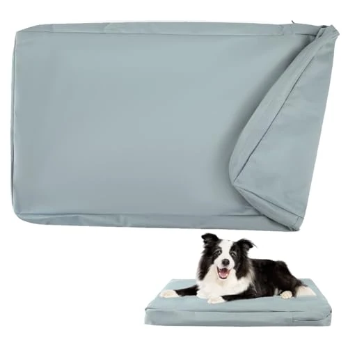 Offre limitée : DUJUIKE Housse de Rechange Imperméable pour Lit Chien, Housse de Matelas pour Chien, Housse de Remplacement pour Matelas de Cage de Chien, Lavable, Housse Amovible pour Coussin pour (Gris, S) de 18.99 € à 18.99 € (0.00% de remise)
