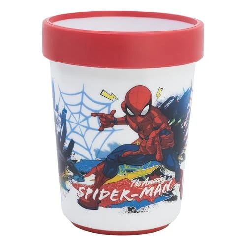 Tijdelijke aanbieding: STOR Spider-Man Kinderbeker 260ml met Antislip Basis, Herbruikbare BPA-vrije Kunststof Beker, Magnetronbestendig voor Kinderen van 2.99 € naar 2.99 € (0.00% korting)