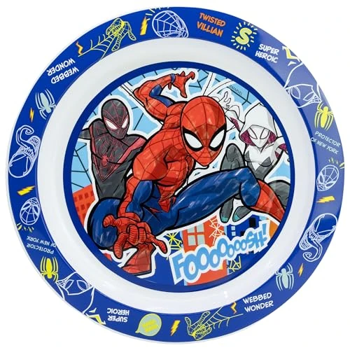 Zeitlich begrenztes Angebot: STOR Spider-Man Kinderteller aus Kunststoff 938ml - Mikrowellengeeignet, BPA-frei, Ergonomisches Design für Kinder von 3.99 € auf 3.99 € (0.00% Rabatt)