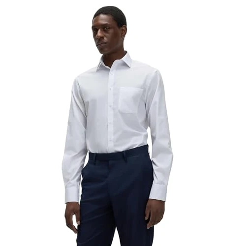 Offerta a tempo: Marks & Spencer Camicie a Maniche Lunghe vestibilità Sartoriale Facili da Stirare ‒ Confezione da 3 Uomo Bianco 42 - 40% da 74.00 € a 44.40 €