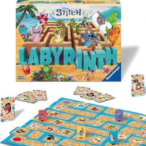 Begrenztes Angebot: Ravensburger 24943 - Stitch Labyrinth - Der Spieleklassiker für 2-4 Spieler ab 7 Jahren mit dem liebenswertesten außerirdischen Haustier der Disney-Welt von 37.02 EUR auf 29.99 EUR (Rabatt 19%)