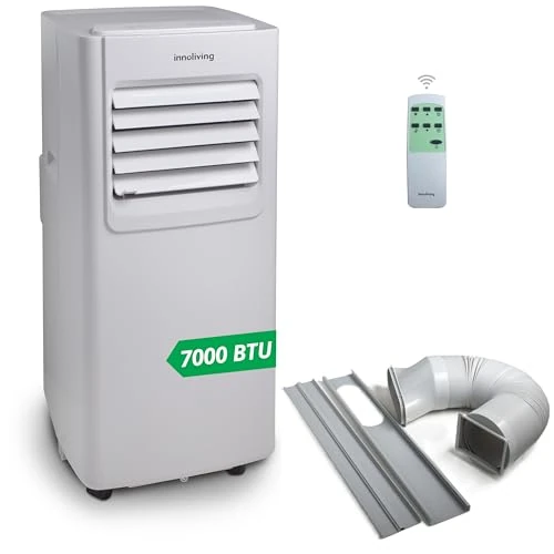 Offerta a tempo: Innoliving Condizionatore Portatile 7000/9000 / 12000BTU, 3 Funzioni Raffreddamento, Ventilazione, Deumidificazione, Timer 24h, Telecomando, Display LED, Gas Naturale R290, Fino a 30mq (7000 BTU) - 5% da 199.00 € a 189.05 €