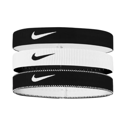 Offerta a tempo: Nike Flex Classic Wide 3PK Fascia per capelli da donna Black/White/Black One Size - 16% da 16.00 € a 13.49 €
