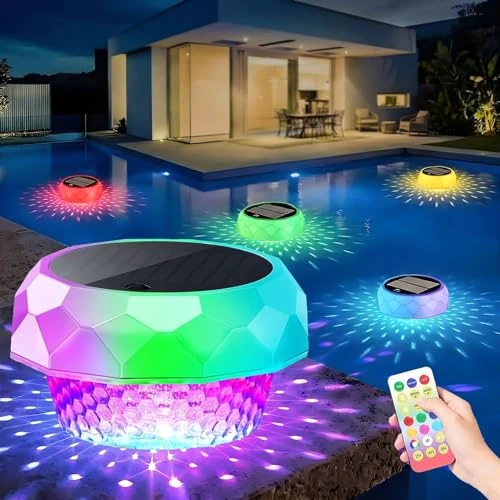 Oferta limitada: Joycome Luces Piscina IP68 Impermeables Luz Solar con Control Remoto, Luz Piscina RGB LED Luces Solar Flotantes Lampe para Jardín Acuario Estanque Bañera Decoración de 24.99 € a 24.99 € (ahorro 0.00%)