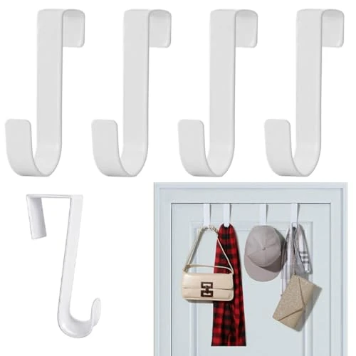 Offerta a tempo: XYTAHDM 5 Pezzi Appendi Accappatoio Bagno, in Acciaio Inox,Ganci per Asciugamani Universali,Salvaspazio Appendi Asciugamani Bagno Gancio Accappatoio Doccia,per Termoarredo Bagno(Bianco) - 20% da 7.49 € a 5.99 €