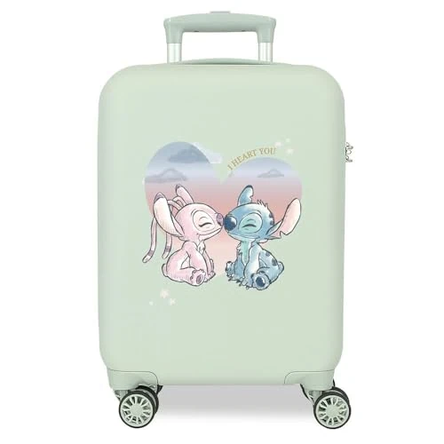 Offerta a tempo: Disney Adorabile Stitch Moods Valigia da Cabina Rigida ABS Chiusura a combinazione Laterale 4 Ruote Doppie Bagagli Mano, I Heart You, Taglia unica, Valigia 50 - 40% da 75.00 € a 45.34 €