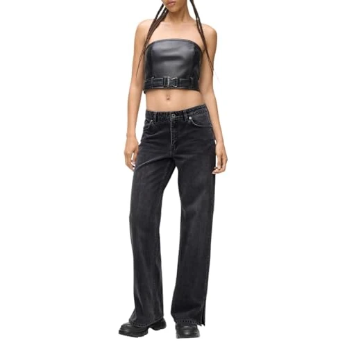 Offerta a tempo: Karl Lagerfeld Jeans Donna Low Rise Wide Leg Denim Washed Black 28 - 0.00% da 44.99 € a 44.99 €