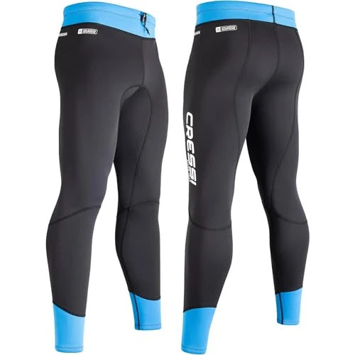 Offerta a tempo: Cressi Guardian Man Neoprene Pants Black/Blue 2mm L/4 - Pantaloni Uomo in Neoprene Bifoderato da 2mm, per Nuoto, Snorkeling, SUP, Surf, Kayak e Altri Sport Acquatici, Nero/Blu, L/4 - 25% da 59.99 € a 44.99 €