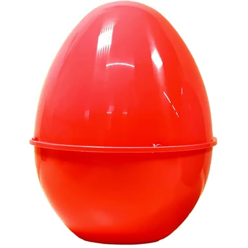 Clondo Uovo da Riempire, Guscio Pasqualone Vuoto, Plastica, 39 Centimetri (Rosso)