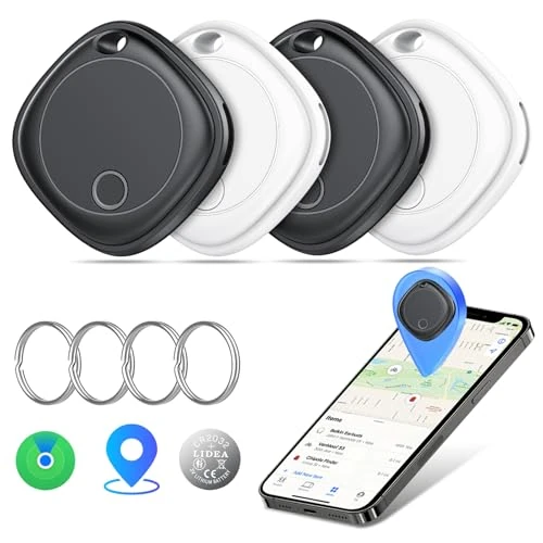 Offerta a tempo: Smart Tracker 4 pezzi, Bluetooth Trova oggetti Compatibile con Dov'è (solo iOS), Batteria sostituibile, IP67 impermeabile, Localizzatore Chiavi per Borse, Bagagli, Zaini - 50% da 19.99 € a 9.99 €