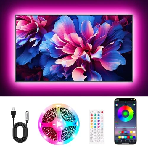 Offerta a tempo: Liwqolx Striscia LED TV Retroilluminazione, 2 metri USB Striscia Led RGB con App Control — 42% da 11,99 € a 6,99 €