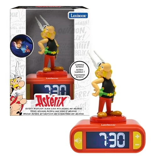 Oferta limitada: LEXIBOOK, Astérix, Reloj Despertador con luz Nocturna de Astérix, Sonidos y melodías, Pantalla LCD retroiluminada, Luminoso, Snooze, RL800AX2 de 34.99 EUR a 34.99 EUR (ahorro 0%)