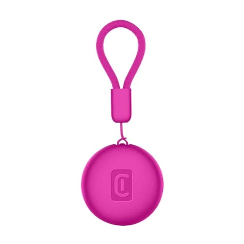 Cellularline Tracy Tag - Encuentra Objetos compatibles con Apple iOS Find Me - Compatible con Accesorios Airtag - Batería reemplazable (1 año de duración) - Resistente al Polvo y al Agua - Rosa