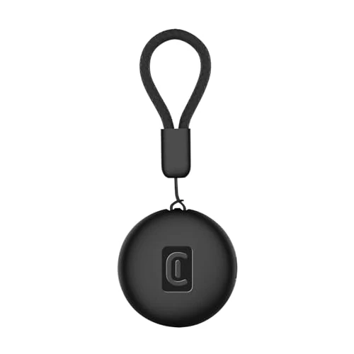 Cellularline Tracy TAG - Znajdź przedmioty kompatybilne z Apple iOS Find Me - Kompatybilne z akcesoriami Airtag - Wymienna bateria (czas 1 rok) - Wodoodporny - Czarny