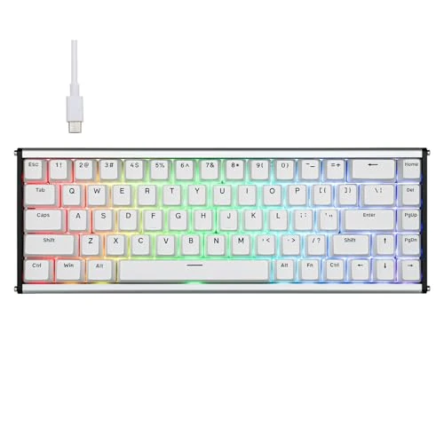Offre limitée : MechLands ALUX68 HE Clavier de jeu en aluminium avec interrupteurs magnétiques, clavier filaire RVB (blanc), taux de polling 8K, latence 0,125 ms de 78.24 € à 43.86 € (44% de remise)