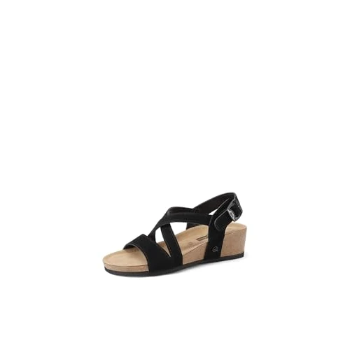 Offerta a tempo: QUEEN HELENA Zeppe a Fascia Incrociata Sandali con Cinturino Casual Donna X32-204 (Nero, Sistema Taglie Calzature EU, Adulto, Donna, Numero, Media, 39) - 36% da 49.90 € a 31.92 €