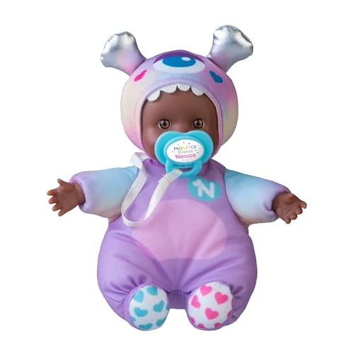 Oferta limitada: Nenuco Monster Friends Purple, Mini Muñecos Bebé Monstruitos de 15 cm, Cuerpo Blandito y Vestido con un Diseño de Color Morado Pastel, Chupete Personalizado, Colecciona los Modelos, Famosa (NFNB1400) de 12.95 € a 11.66 € (ahorro 10%)