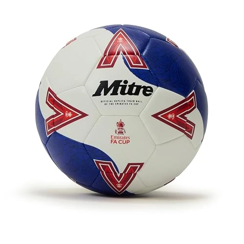 Limited-time offer: Mitre Training FA Cup Football | High Performance Training Ball | Extra Durable Design, White/Blue/Red, 4 UK from 19.18 £ to 19.18 £ (save 0.00%)