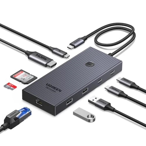 Begrenztes Angebot: UGREEN Revodok Pro 1091 USB C Hub, 10Gbps USB C Adapter mit 4K HDMI, Gigabit Ethernet, USB 3.2 10Gbps Datenports, SD/TF Kartenleser, PD 100W Kompatibel mit MacBook, Surface, iPad Pro usw. von 38.95 EUR auf 29.99 EUR (Rabatt 23%)