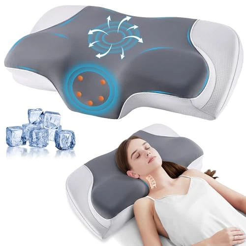 Oferta limitada: YunNasi Almohada Cervical de Espuma Viscoelástica Almohada Ortopedica para Soporte de Cabeza Almohadas Ergonómico para Dormir de Lado y Boca Arriba de 39.99 EUR a 27.99 EUR (ahorro 30%)