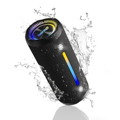 Offre limitée : OHAYO Enceinte Bluetooth Portable avec Spectacle de Lumières LED, 35W Double Haut-parleurs, 24H Autonomie, Bass Boost & IPX7 Étanche, Haut-Parleur Bluetooth Puissant pour Extérieur, Fête, Voyage de 47.99 € à 29.99 € (38% de remise)