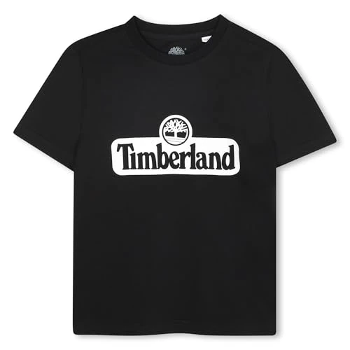 Offerta a tempo: Timberland T60212 Maglietta da ragazzo, Nero/Bianco, 5 anni - 20% da 19.00 € a 15.20 €