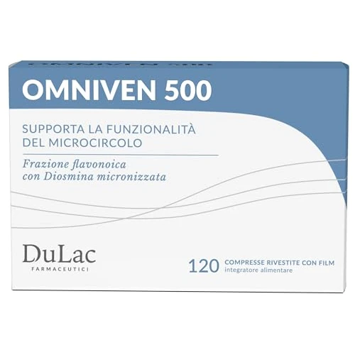Offerta a tempo: Dulac, Omniven 500 Integratore Gambe, Diosmina ed Esperidina, 120 Compresse - 34% da 43.90 € a 28.85 €