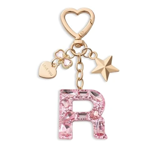 Offerta a tempo: CHUQING Portachiavi Donna con Iniziali Portachiavi Lettera R Keychain Iniziale Ragazza Farfalla,rosa — 32% da 8,99 € a 6,15 €